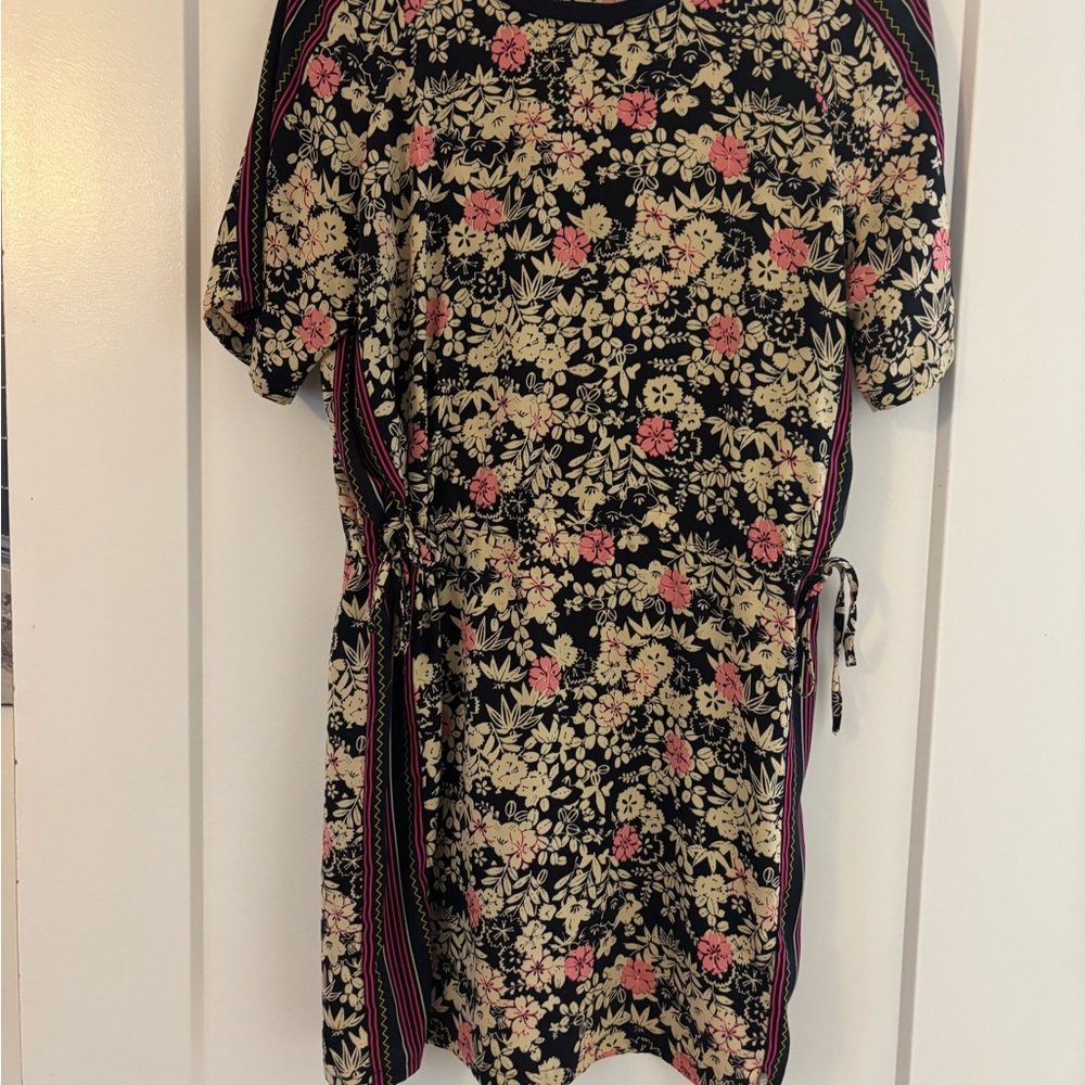 Scotch & Soda Floral Mini Dress - Black and Pink